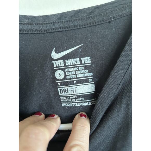 Nike RUN Kenya Running Black T-Shirt Athletic Cut Dri-Fit Tee Mens S - Picture 2 of 3